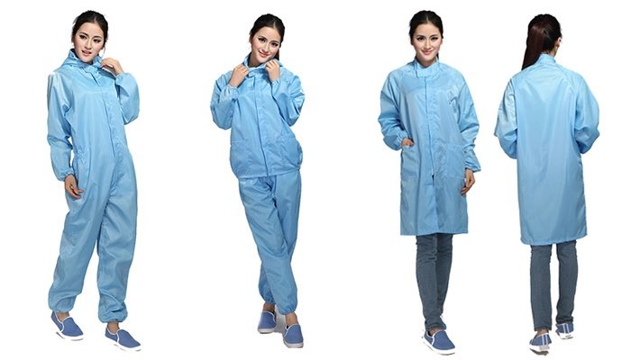 ESD Cleanroom Smock Jumpsuit Uniform Workwear Labcoat Protective Coverall Antistatic Lab Coats ESD Suit Work Clothes