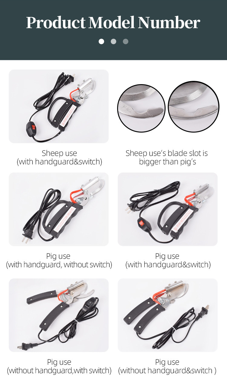 Veterinary Livestock Accessories Electric Sheep Pig Tail Cutter 220V