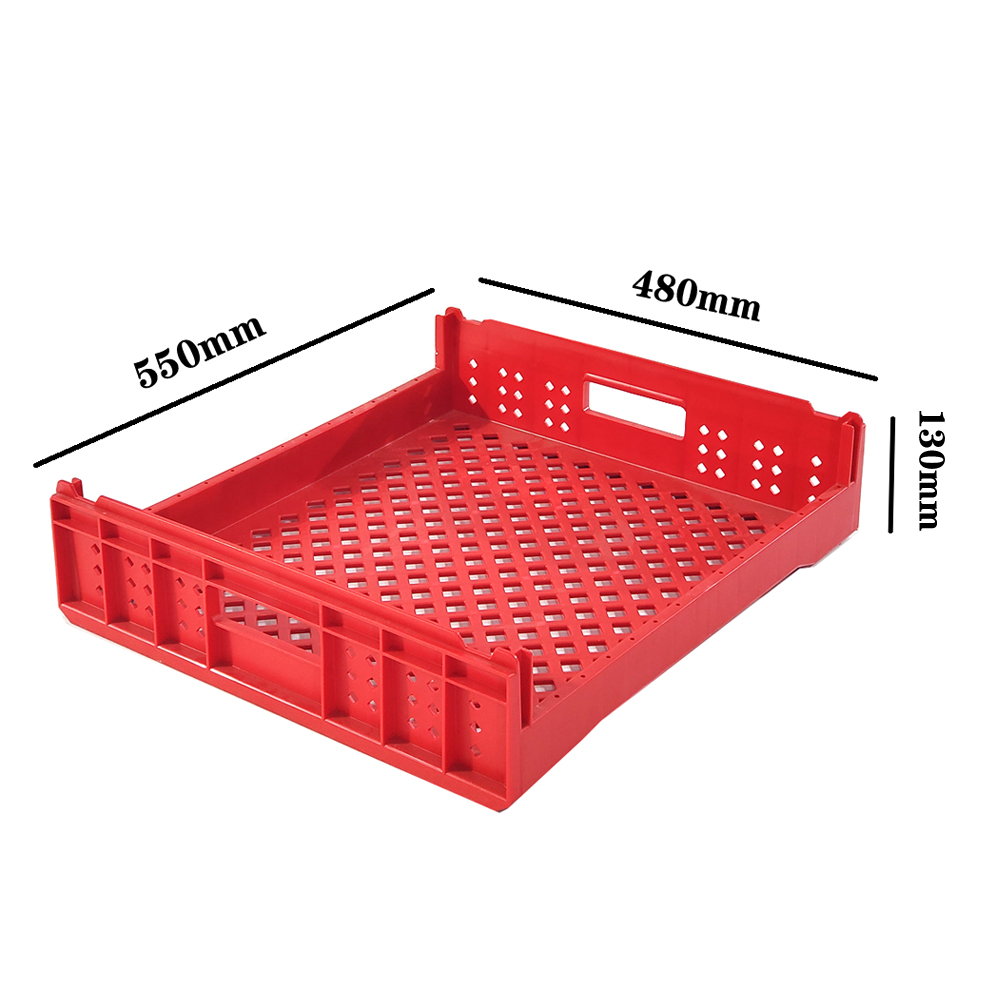 PP Bread Tray Plastic Stackable Turnover Box/Crates with External Size 550*480*130mm