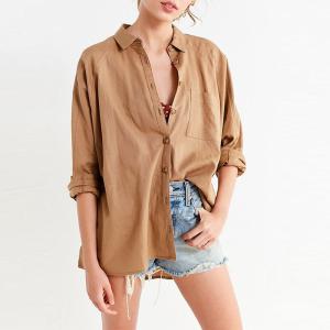 China 2018 Linen Fabric Shirt For Women wholesale