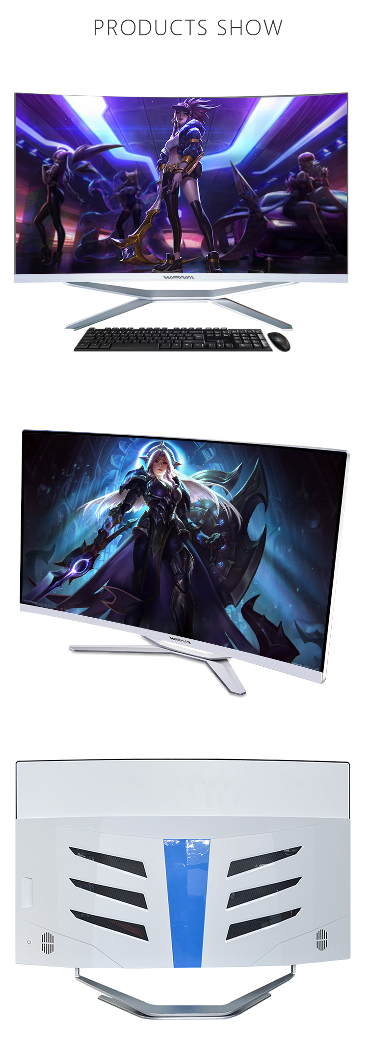 27inch Curve Screen All In One Desktop Core I7 8gb Ram 256gb Ssd Gtx 1050 Video Card