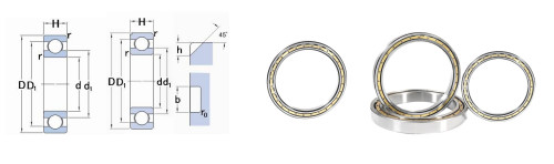 ABEC-5 61992MA Deep Groove Ball Bearing 460*620*74 mm Brass Cage Thin Section