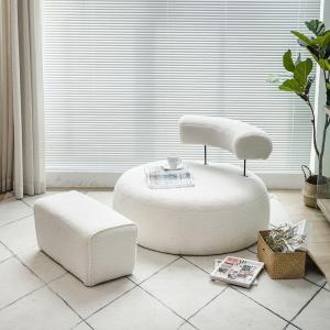 China White Pink Bedroom Pedal Cashmere Lazy Sofa Chair Pine Frame wholesale