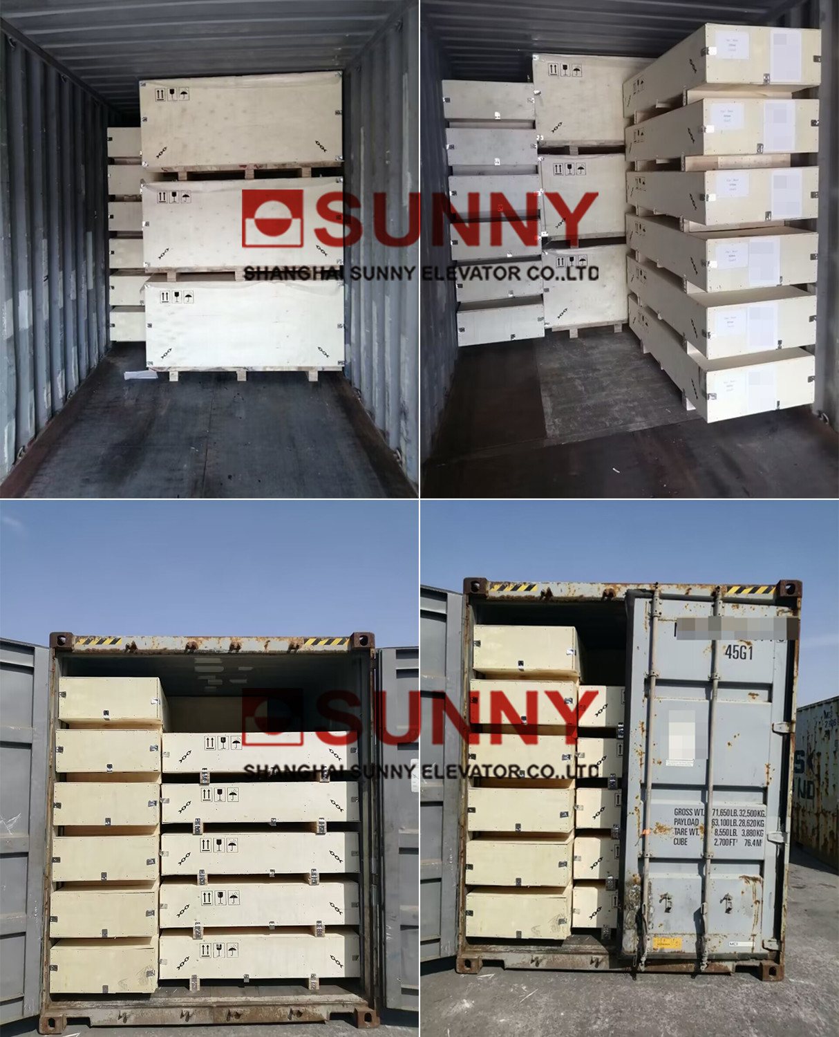 Elevator Center Opening 4 Panels Door Operator For Car Top Installation