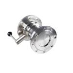 304 Sanitary Welding Butterfly Valve with Non-Negative Pressure Flange Standard