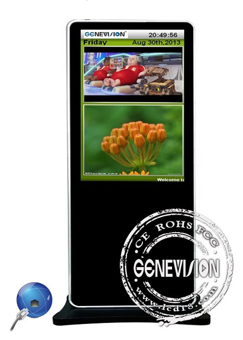 4000:1 Contrast Ratio 46 inch kiosk lcd Digital Signage with 3g