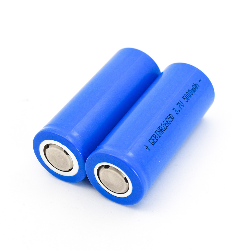Flat Top 26650 Rechargeable Battery 5000mah For Flashlight Small Fans
