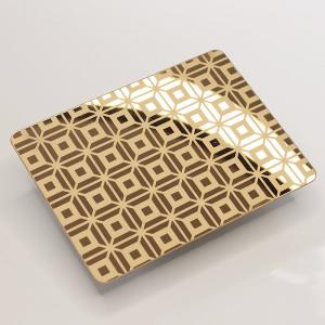China 3mm Etched Stainless Steel Sheet Champagne Gold Rose Pattern Finish wholesale