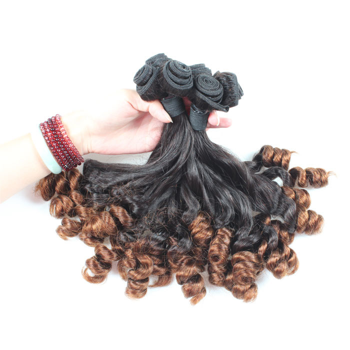 7A Grade Wholesale Vrigin Remy Ombre Color in Funmi Hair Extension