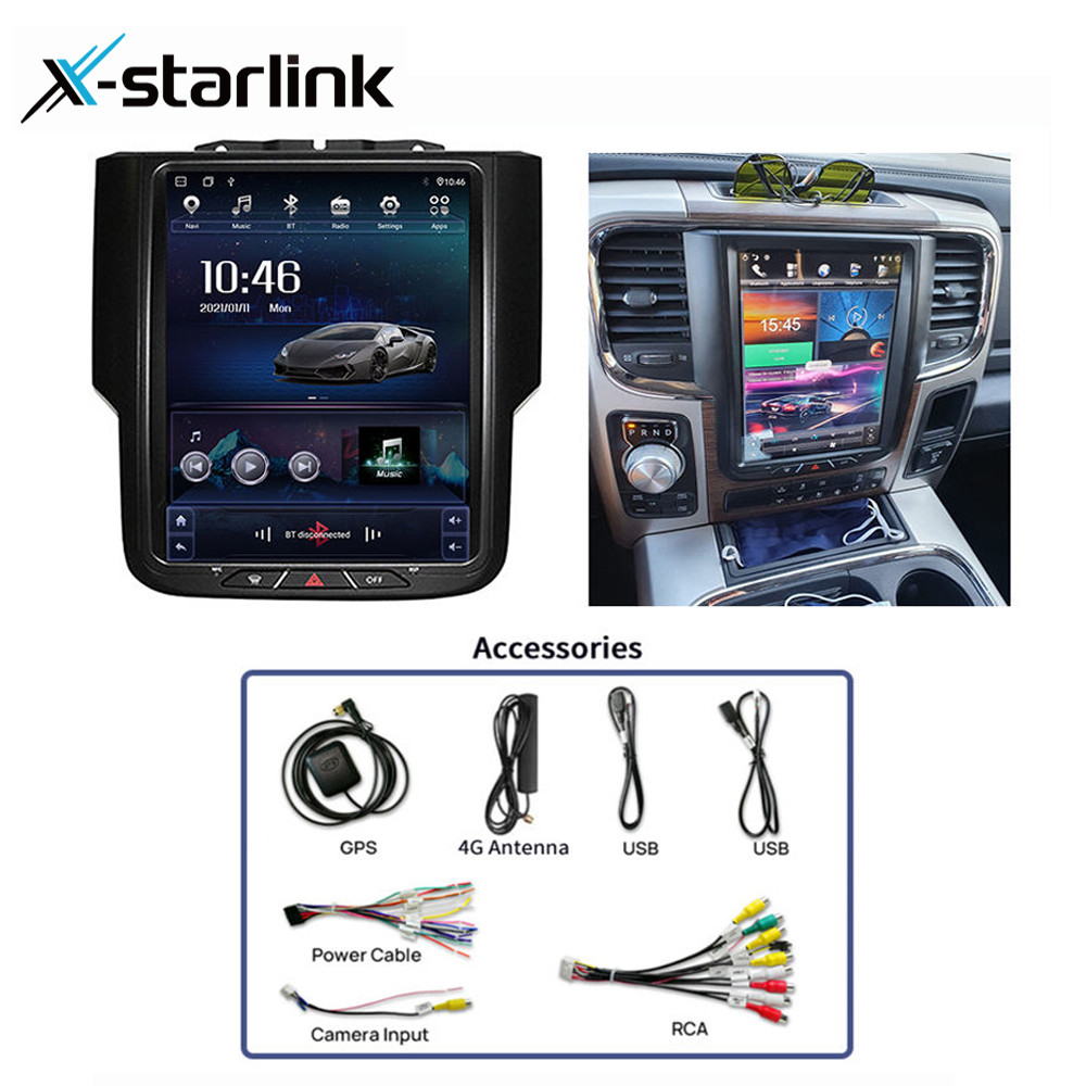 Radio Car DVD Player GPS Navigation Wireless Carplay Android For Dodge Ram