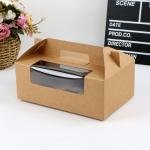 Recyclable Bread Cake Bulk Bakery Boxes Packaging Pink White Brown