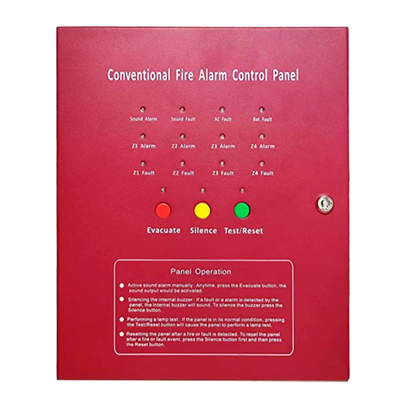 4 Zone Conventional Fire Alarm Panel Metal Material Customized