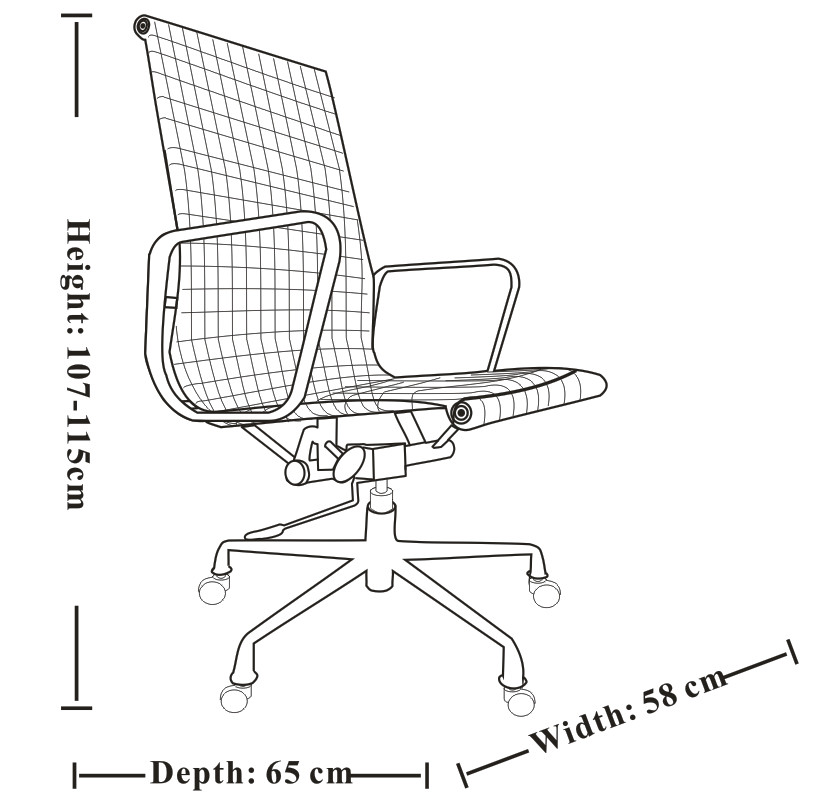 Multi Functional High Back Mesh Office Chair Dimension 107 X 58 X 65CM