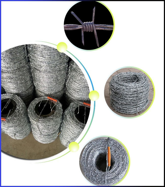 13x14 15x15 Galvanized Barbed Wire Anti Alkali Iron Wire