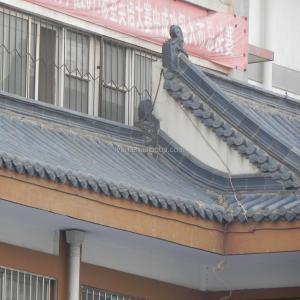 China Clay roof tiles glazed grey roof style building wholesale