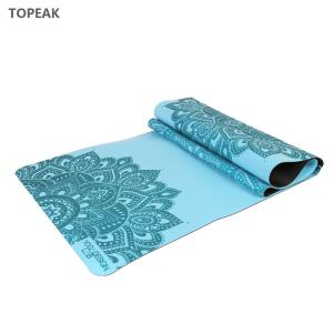 China Grey Two Layer Fitness Yoga Mat 5 Mm Polyurethane Rubber Pu Yoga Matte 80cm Wide wholesale