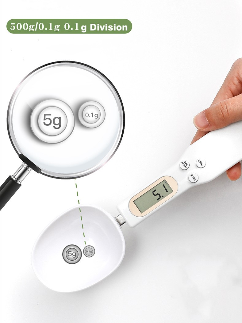 Digital Display Kitchen Scale Spoon for Accurate and Convenient Food Weighing in g/oz/gn/ct