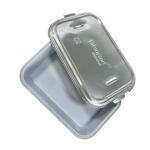 High Temperature Rectangular Airline Food Tray Gold Disposable Aluminium Foil