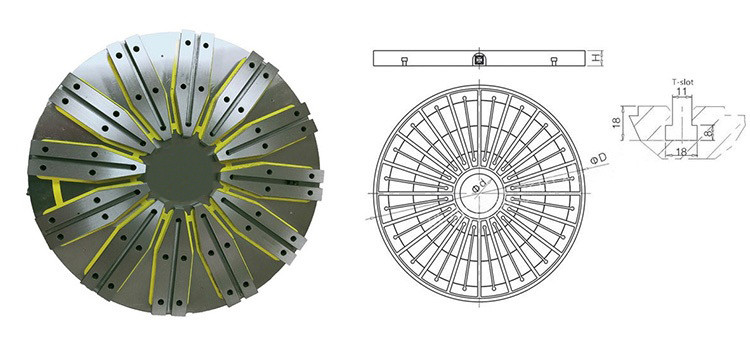 ISO 13kg/Cm2 58cm Ndfeb Magnetic Lathe Chuck