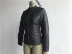Chocolate Womens Pu Leather Coat Pleather Jacket With Embroidery / Ingot Tw75839