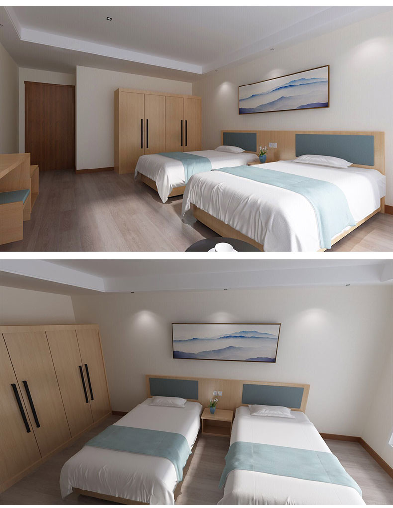 3-5 Star Hotel Bedroom Furniture Sets , Hotel Project Furniture High Glossy Painting
