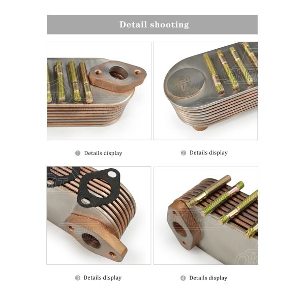 Oil Cooler For Doosan DE08 Motor 65.05606-5020 Stainless Steel Excavator cooler D1146 Oil Cooler 8P for Excavator