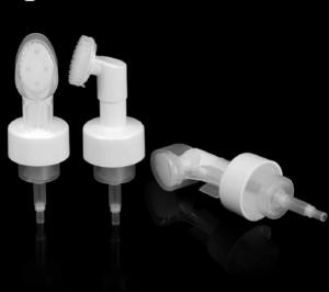 China 43mm Foam Bottle Brush Silicone Face Wash With Brush Facial Cleanser Brush Pump wholesale
