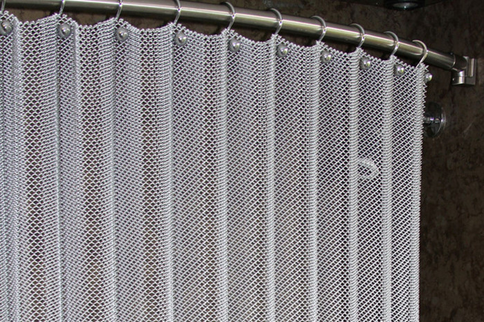 Fireproof Metal Mesh Shower Curtains Used For Interior Design