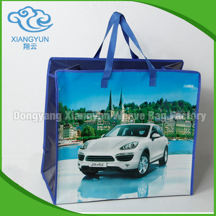 Zipper Top Woven Laminated Polypropylene Tote Bags Non Woven Grocery Bags