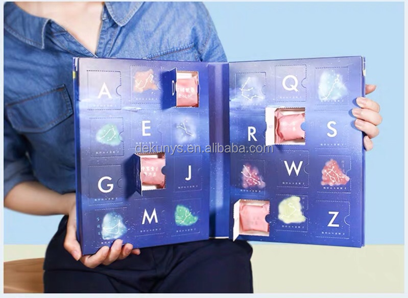 Matte/Glossy Lamination Custom Chocolate Advent Calendar Packaging Box for Christmas