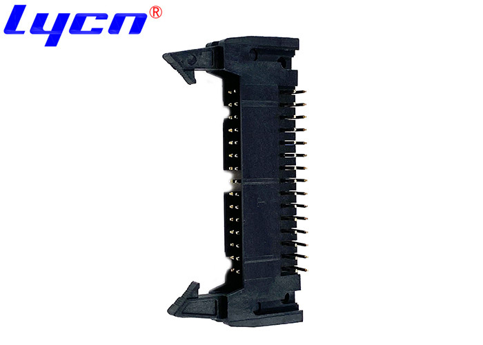 8P - 100P Right Angle Pin Header 2.54mm Double Row LCP Black