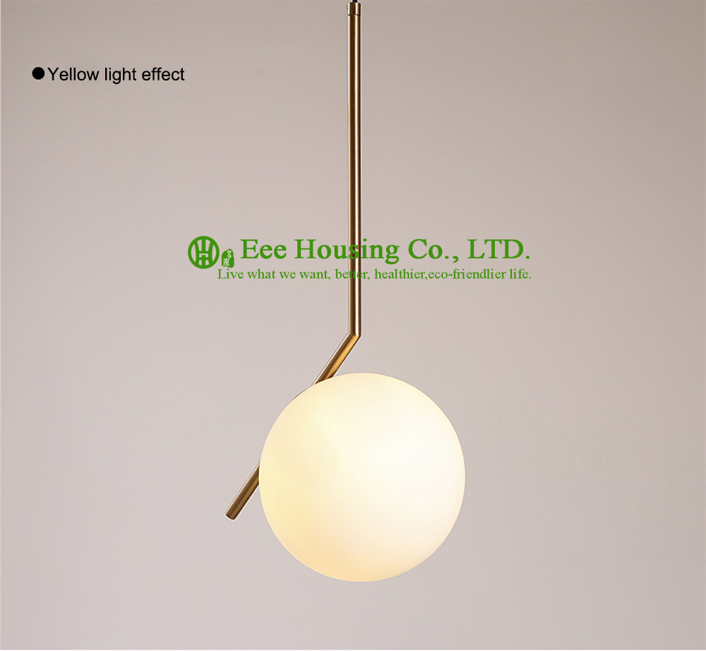 Europe Style Lamp Glass Iron Material Lighting Pendant Light