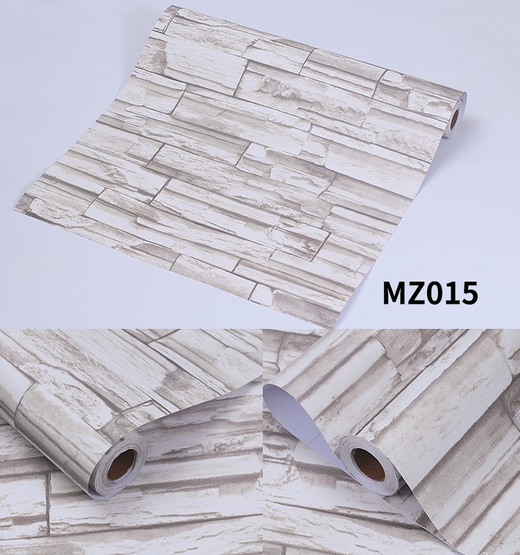 3D Slate Stone Brick Effect Wallpaper PVC 3D Brick Wallpaper For Walls