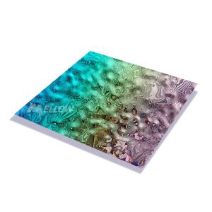 China 3D Color Stamped Finish Water Ripple Wave Stainless Steel Sheet wholesale