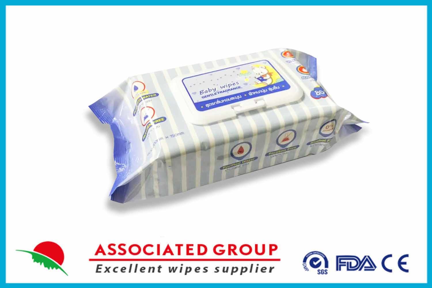 Extra Thick Pure Cotton Baby Wet Tissues Aloe Vera Extract Eco-Friendly