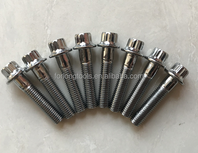 Sprint Car 12 PT BBS RS/RX Split Rim Bolts M7 x 32 Steel Bolts within Chrome-plated for ISO Standard