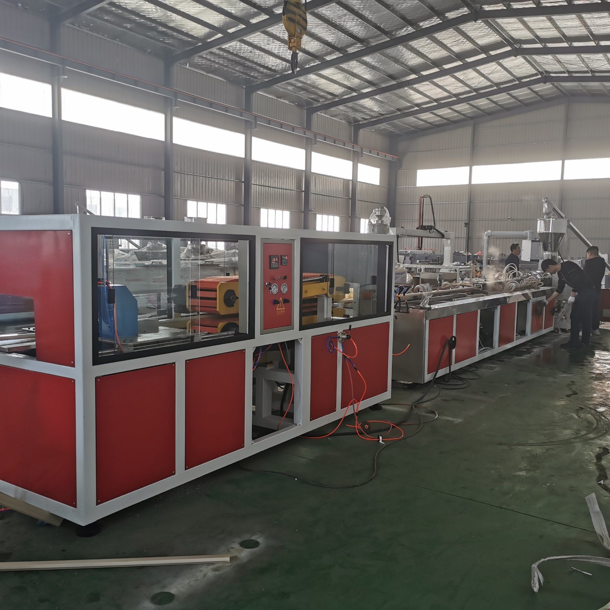 SJSZ 65/132 WPC Decking Profile Extrusion Line For Outside Decking Floor
