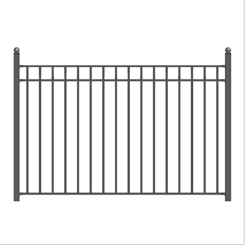 Home Garden Iron Wrought Fence Ornamental Black Decorative Metal