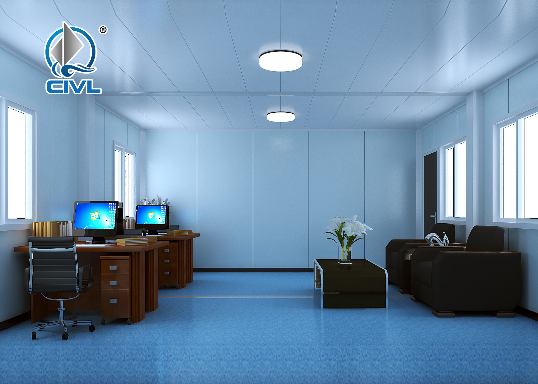 40ft Home Shipping Container House / Villa Container Prefabricated Shopping Mall Hotel House