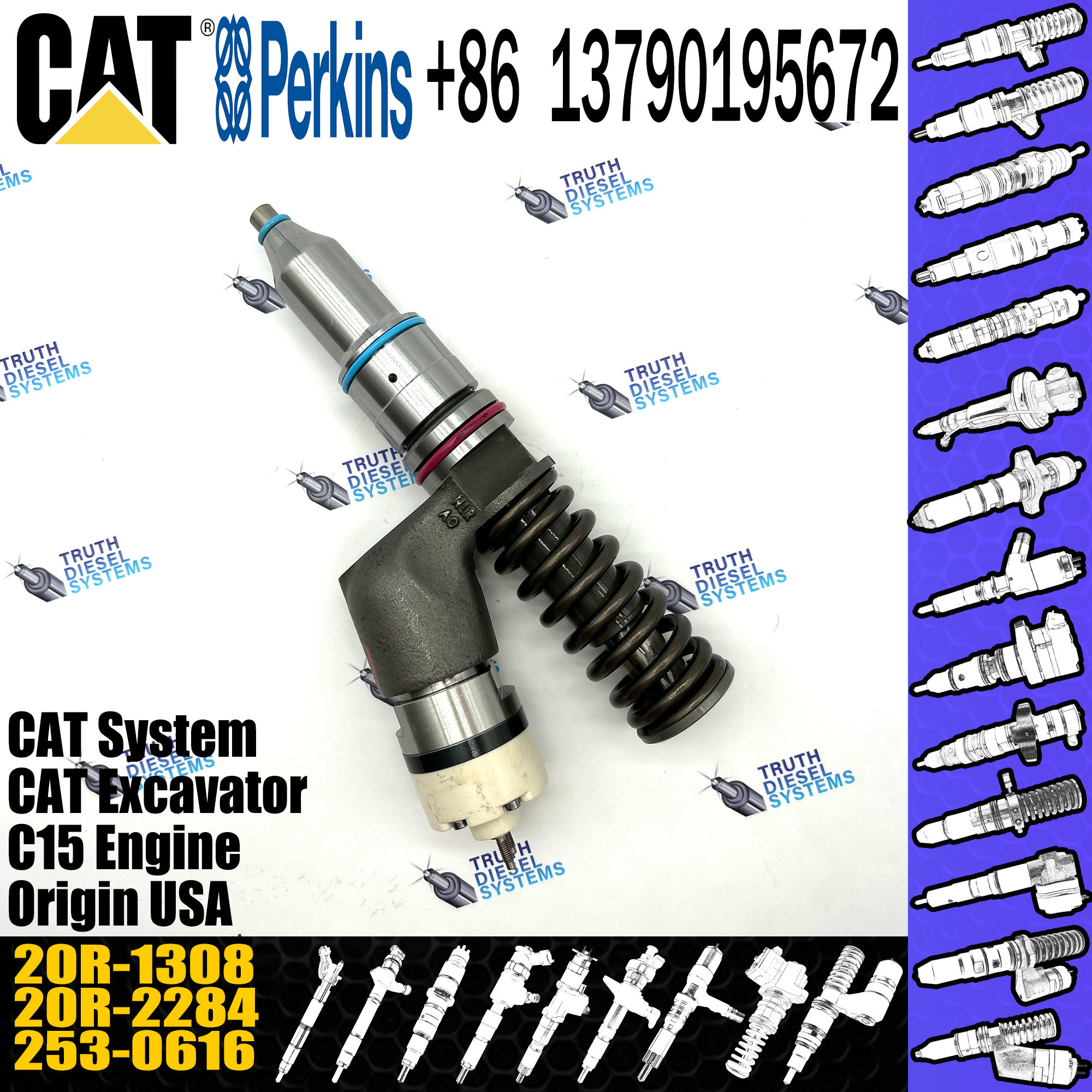 359-4050 Caterpillar C15 Injectors 20R-1308 Auto Parts Industrial C15