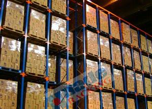 China S235JR Material Drive Through Pallet Racking High Density In Warehouse wholesale