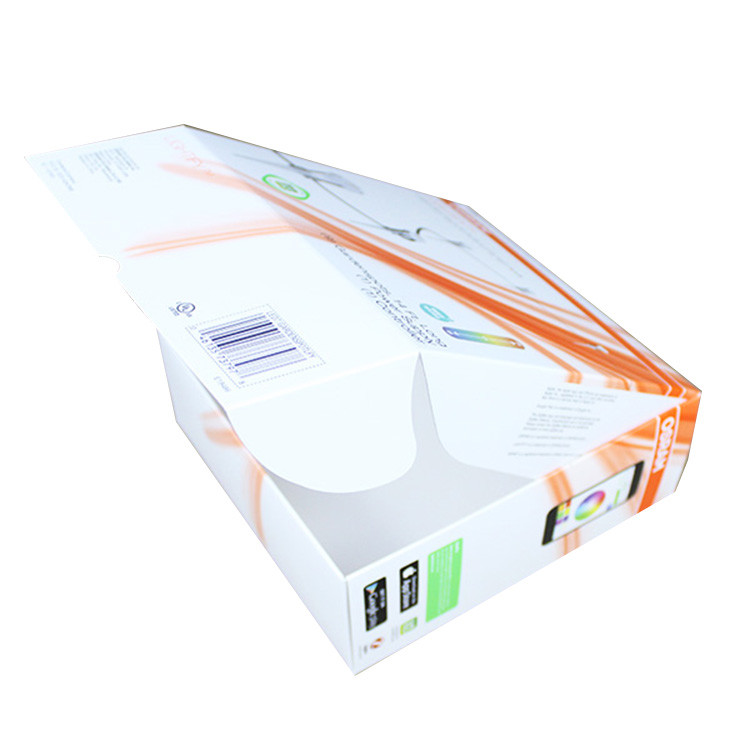 White Orange 300G CCNB Paperboard Packaging Box Matt Lamination