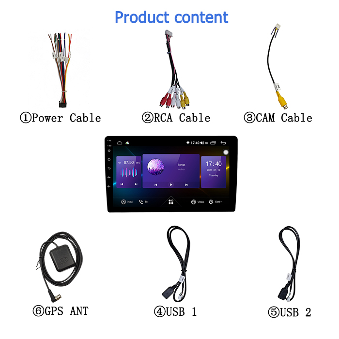 10.1 Inch Android 10.0 Car Stereo 2.5D Screen WIFI 4G LTE Carplay