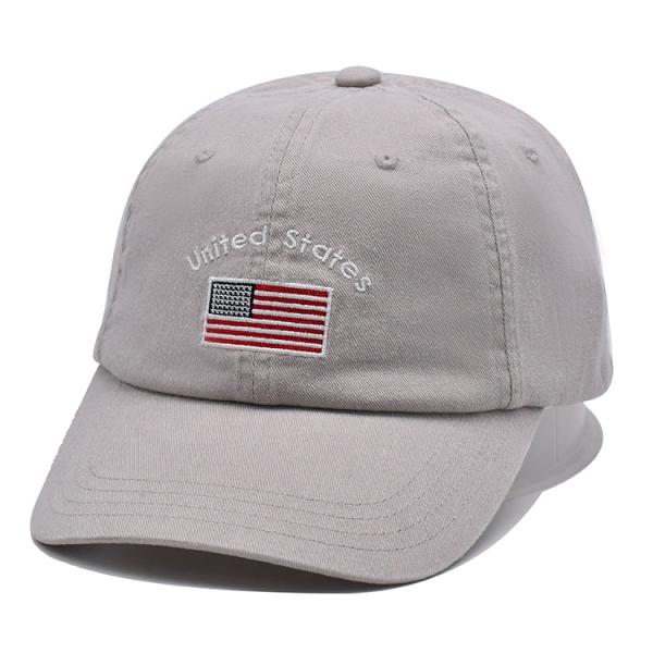 Custom American Flag Embroidered Baseball Caps 6 Panel Casual Baseball Cap