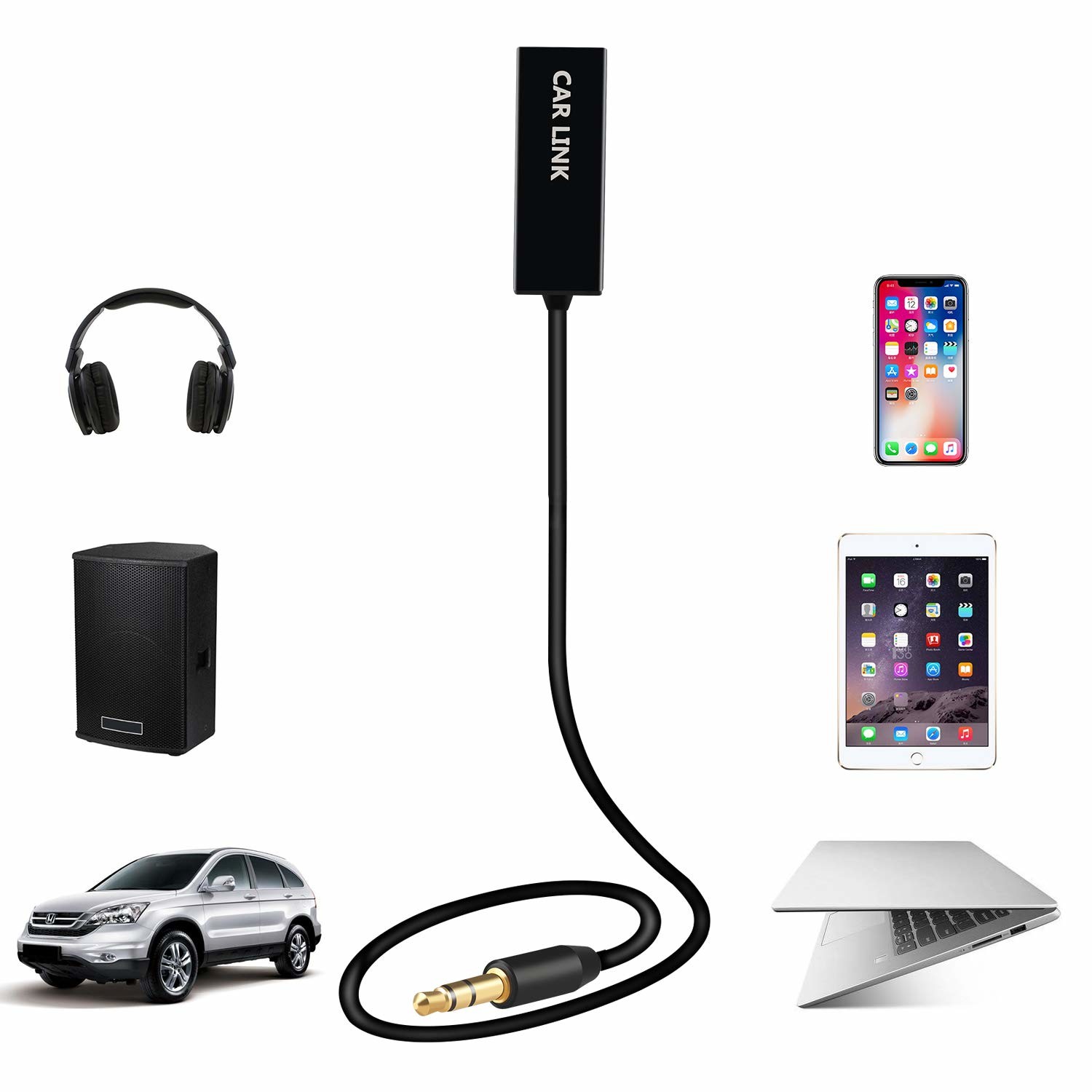 Bluetooth Aux Adapter, U2 Mini Wireless Car Bluetooth Receiver USB to 3.5mm Jack Bluetooth to Aux Adapter