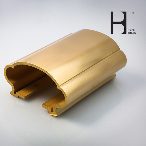 Brass extrusion profiles of floor handrail building material OEM ODM Copper Alloy C38500