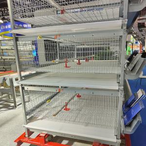 China Modern Poultry Battery Cage , SGS 3/4 Floors 150 Broiler Chicken Farming Equipment wholesale