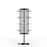 4 Sides Wire Grid Metal Floor Display Stands Modern Fashion Style
