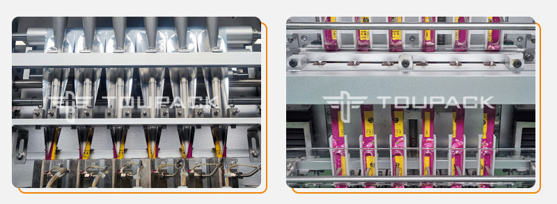 SS Sachet Packing Machine Coffee Powder Sugar Honey 2/6/8/16 Multi Lane Back Seal Packing Machine