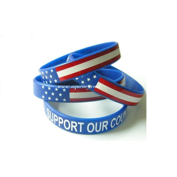 World Cup soccer wristband bracelet strap Brazil fans Brazilian flag silicone bracelet wristband custom color